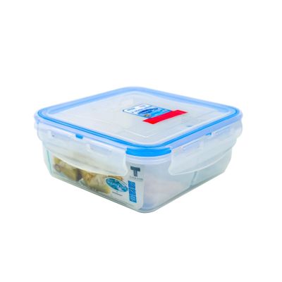 กล่องใส่อาหาร กล่องถนอมอาหาร แบบแบ่ง 4 ช่องเข้าไมโครเวฟได้ ความจุ 800 ml. ป้องกันเชื้อราและแบคทีเรีย แบรนด์ Super Lock รุ่น 5011/4