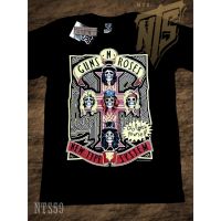 【Hot】 GNR Guns N Roses ROCK เสื้อยืด เสื้อวง เสื้อดำ สกรีนลาย ผ้าหนา NTS T SHIRT