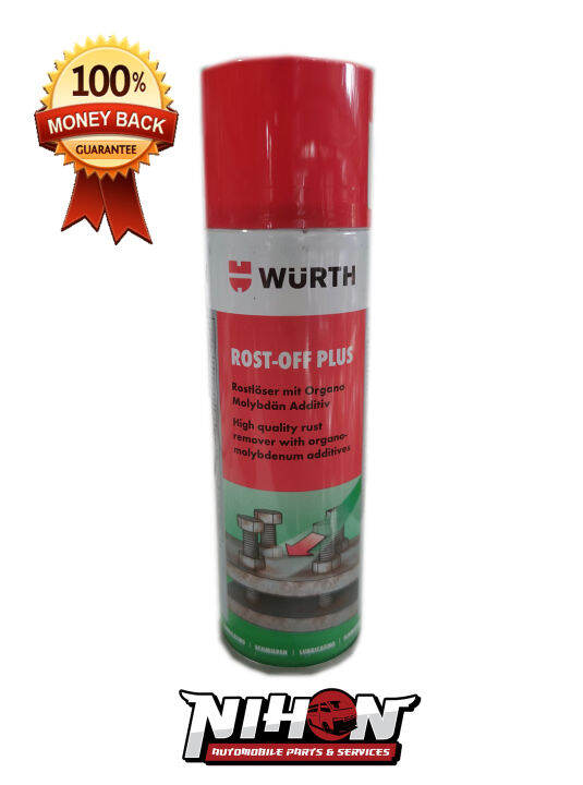 Würth ROST-Off Plus Plus – Antiruggine Spray 400ml Con Proprietà Lubrificanti E Scorrimento Ottimale, Alta Qualità