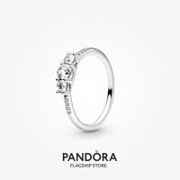 Official Store Pandora Sterling Silver Clear Three-Stone Ring