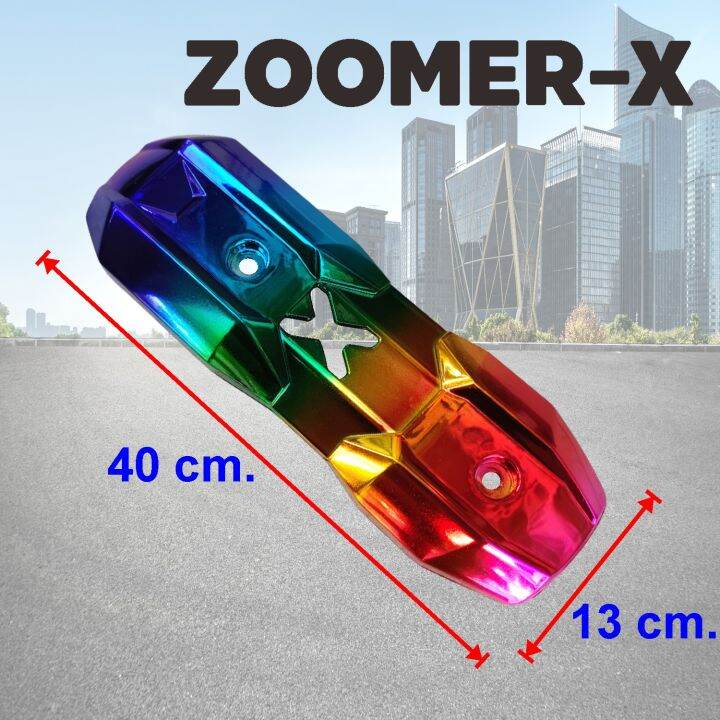 ชุด-ฝาครอบท่อ-honda-zoomer-x-สีไทเทเนียม-ชุด-ฝาครอบท่อไอเสีย-honda-zoomer-x-new