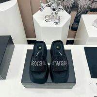 2023 alexanderwangˉThick Sole Summer New Network Red Versatile Matsuke Shoes Increase Height with Slippers, Fashion Outgoing Womens Shoe Trend