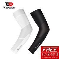 WEST BIKING Cycling Arm Sleeves Ice Silk Outdoor Sports Sun UV Protection Cooling Arm Cover Running Fishing Basketball Sleeves Sleeves