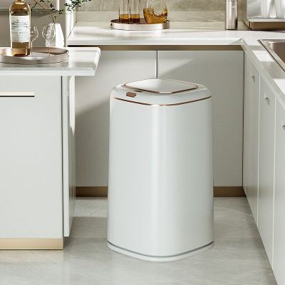 ถังขยะไฟฟ้าแบบไม่ต้องสัมผัสสำหรับใช้ในถังขยะอัตโนมัติตัวนำถังขยะ J05กันน้ำความจุสูงสำหรับห้องครัวห้องน้ำ