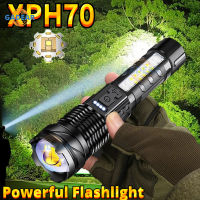 High-power LED Rechargeable Flashlight with 30W Lamp Beads Portable Torch 7 Lighting Modes Zoomable Waterproof Camping Light