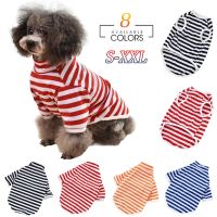 ZZOOI Summer Dog Clothes for Small Medium Dogs Pet Stripe Cotton Sweatshirt Breathable Puppy Cat Clothing Chihuahua Costume Coat