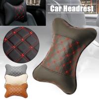 Car Neck Pillows Both Side Pu Leather 1pcs Pack Headrest For Head Pain Relief Filled Fiber Universal Car Headrest Pillow P3W7 Seat Cushions