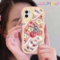 Jlingji เคสสำหรับ VIVO Y15s Y15a Y01แฟชั่นเคส3D ลายดอกไม้เชอร์รี่ดีไซน์ใหม่คอลอร์เวฟเคสมือถือกันกระแทกแบบใสสร้างสรรค์เคสโปร่งใสลายกล้องถ่ายรูปซิลิกาเจลป้องกัน