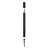 JUC ปากกาสไตลัส3-In-1อเนกประสงค์สำหรับหน้าจอสัมผัสปากกา Stylus ปากกาสไตลัสอเนกประสงค์สำหรับโทรศัพท์มือถือและแท็บเล็ตหน้าจอสัมผัสที่แม่นยำอุปกรณ์เขียนในสำนักงานการวาดภาพและการตัดต่อวิดีโอดีไซน์โลหะที่เพรียวบาง