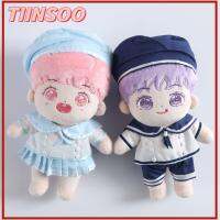 TIINSOO แฟชั่นสำหรับผู้หญิง ชุดเดรสตุ๊กตา อุปกรณ์เสริมของเล่น กระโปรงเสื้อเชิ๊ต ของใหม่ ชุดเครื่องแบบนักเรียน ตุ๊กตาผ้าฝ้าย15ซม./20ซม.