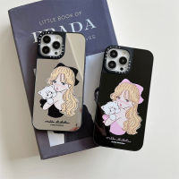 《KIKI》CASE.TIFY Frosted Mirror Phone case for iphone 15 15pro 15promax 14 14pro 14promax 13 13pro 13promax High quality shockproof hard Phone case 12 12pro 12promax 11 MIKKO Cute cartoon character doodle stickers design for men girl New Design ins