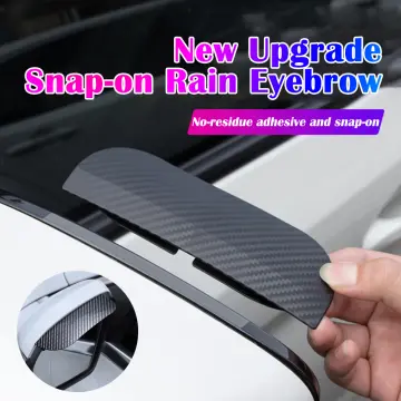  Rearview Mirror Rain and Snow Eyebrows,Rear View Mirror Rain &  Snow Eyebrow,Carbon Fiber Eyebrow Side Mirror Rain Visor Guard Sticker,Car  Rear View Mirror Snow Ice Rain Cover Sun Visor Eyebrows (2PCS) 