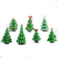 7Pcs Mini Christmas Tree Ornaments Micro-Landscape Christmas Ornament Garden Bonsai Small Xmas Tree for Home Decor