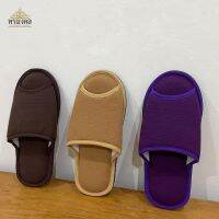 รองเท้าใส่ในบ้าน ผ้าฝ้าย รองเท้าหัวเปิด ผ้าฝ้ายชินมัย สลิปเปอร์ Slippers