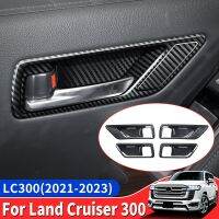 สำหรับ Toyota Land Cruiser 300 2022 2023อุปกรณ์ปรับแต่ง Lc300 Hiasan Interior ที่จับประตูรถสติกเกอร์ป้องกัน