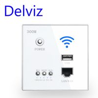 Delviz Rj45ซ็อกเก็ตไร้สาย,ซ็อกเก็ต Usb อัจฉริยะรีเลย์ AP,หน้าจอโทรศัพท์คริสตัล,กำลังไฟ220โวลต์,J85ติดผนังแบบฝัง300Mbps