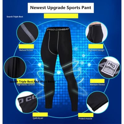 Upgrade PRO COMBAT TIGHT TRAINING Pants Clothes Zumba Outdoor MTB Running Sports Pants