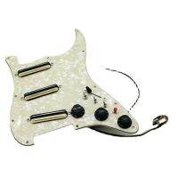 ปิ๊กการ์ดกีต้าร์ SSS Fender Pickguard ปิคอัพมินิฮัมบัคเกอร์ปิคอัพกีตาร์ลายม้าลายเอาต์พุตสูง DCR สายไฟเหมาะสำหรับ20สไตล์