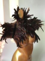 Carnival Burlesque Costume Gothic Feather Wrap Feather Shawl Shrug