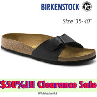 BIRKENSTOCK รองเท้าแตะผู้หญิง,รองเท้าส้นเตี้ยสไตล์วินเทจรองเท้าลำลองแฟชั่นสายรัดข้อเท้านุ่มใส่ในฤดูร้อน