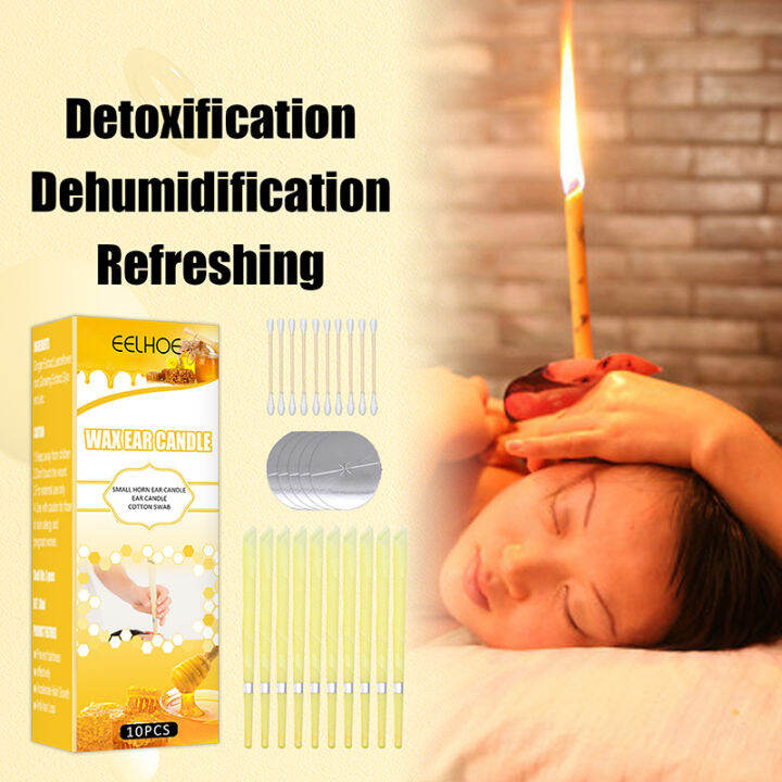 Ear Candles Beeswax Candling Cones Ear Treatment Pack of 10 Candle Lazada