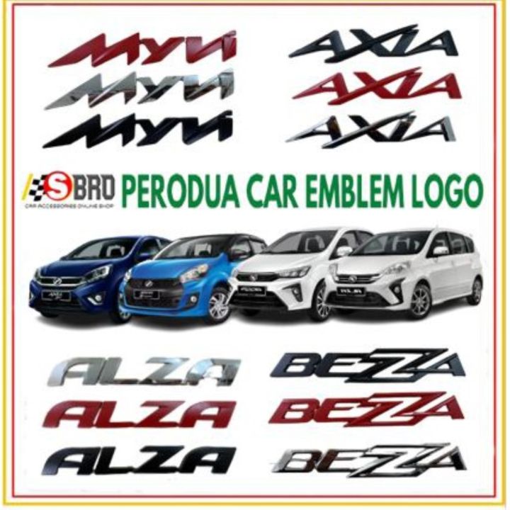 Alloy Emblem Logo Perodua Alza Axia Bezza Myvi old Myvi lagi Best Myvi ...