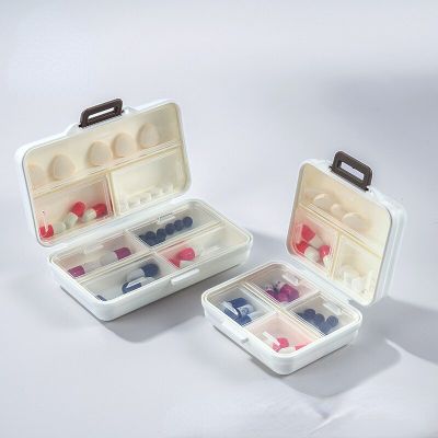 Portable Medicine Box Split Package Small Mini Portable Large Capacity Medicine Box Tablet Split Package 7 Days Old Medicine  First Aid Storage