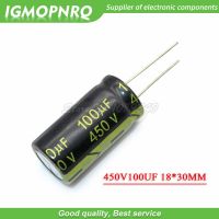 5PCS 450V100UF 18*30 100UF 450V Aluminum electrolytic capacitor Electrical Circuitry Parts