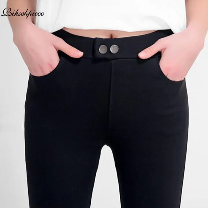 black thick legging trousers