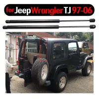 2pcs Auto Rear Window Gas Struts Shock Struts Lift Supports fits for Jeep Wrangler TJ Series 1997-2006 645MM Rear Left amp;Right