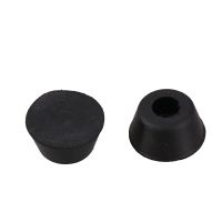 100 Pcs 21mm x 10mm Conical Recessed Rubber Feet Bumpers Pads Black