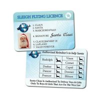 Santa Claus Driving License Durable Christmas Gift Greeting Card Christmas Tree Decoration For Children