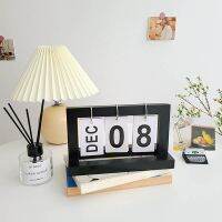 Nordic Ins Study Wooden Calendar Desk Calendar Furnishings Desk Desk Study Dormitory Desktop Decorations Small Ornaments