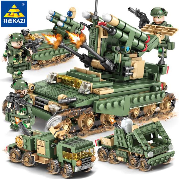 ตัวต่อสำหรับเด็กและเด็กชายของเล่นประกอบขายดีเข้ากันได้เลโก้-k008สำหรับนายแบบรถถังทหาร