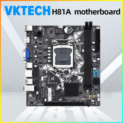 [Vktech] เมนบอร์ดคอมพิวเตอร์เดสก์ท็อป LGA1150 M-ATX 16GB,เมนบอร์ด H81A แผงวงจรคอมพิวเตอร์2 X DDR3/DDR3L PCI-E 8X สล็อตของการ์ดจอ4K VGA HD + อินเตอร์เฟซที่รองรับ HDMI
