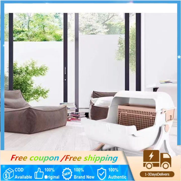 【🇵🇭LOCAL SHIP】Semi automatic Cat litter box / Cat toilet with FREE