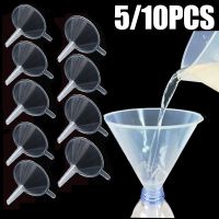 【CW】 5/10PCS Funnel 3/5cm Transparent Small Mouth Funnels School Laboratory Experimental Supplies