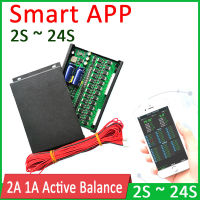 1A 2A Balance 2 ~ 16S 24S แบตเตอรี่ลิเธียม Active Equalizer บลูทูธ APP สำหรับ BMS Li-Ion Lifepo4 LTO 4S 14S 20S ป้องกัน