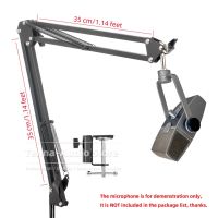 Cantilever Desktop Suspension Scissor Boom Arm Rack Microphone Stand For AKG Lyra USB Mic Holder Clamp Hanging Mount Bracket