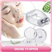 ใหม่ 1/4 PCS Magnetic Anti Snoring-stop Snoring Nose Clip Sleep Tray Sleeping Aid การหายใจหยุดหายใจขณะหลับ Guard Night Anti Ronco กับกรณี-Souyine