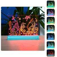 【YF】 Kids Toy Educational learning glowing doodle flash magic 3d drawing board For Memu Drawing Bulletin Boards