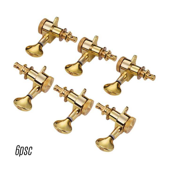 6 Buah Kepala Mesin Gitar Knobs String Tuning Peg Mengunci Tuner untuk Gitar Listrik Akustik