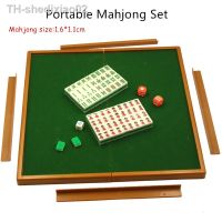 ▪ Mahjong Board Game with Table Chinese Set Small Size Mahjiang Tiles Card Games