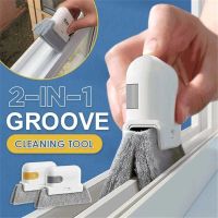 2-in-1 Creative Window Groove Cleaning Tool Window Groove Cleaning Brush Cloth Window Slot Cleaning Brush Groove Cleaning Brush Cleaning Tools