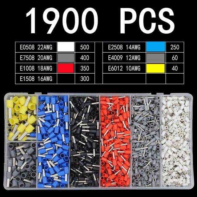4002120PCS Box VE Tubular Crimp Terminals Wire Insulated Terminator