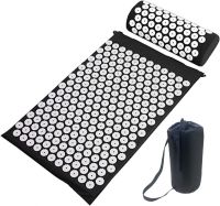 Yoga Massage Mat Acupressure Mat for Back Neck Needle Acupuncture Pad Pillow Set Kuznetsov Applicator Spike Massager Cushion