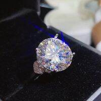 Super big 12ct Moissanite ring  925 Silver fashion designGRA D vvs1 Pass the test