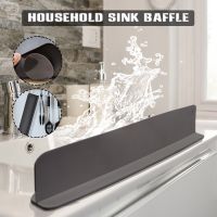 Sink Countertop Splash Guard Reusable Home Suction Cup Splashproof Plate Washable Silicone Water Deflector Splash Sink Guard Baffle Bathroom Kitchen Water Barrier