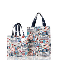 New Pvc Waterproof Shopping Bag Irregular British Flag Hand Bag Womens Portable Lunch Bag Shoulder Bag Fashion