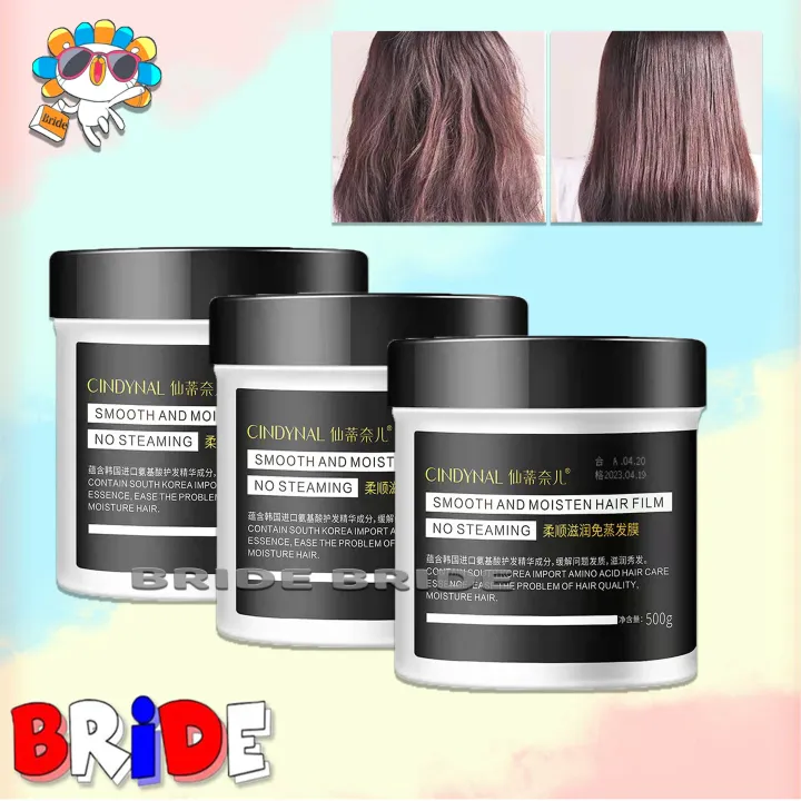 Set Of 3 Cindynal Hair Treatment Mask Deep Repair Hair Film Nourishment Softening 2627